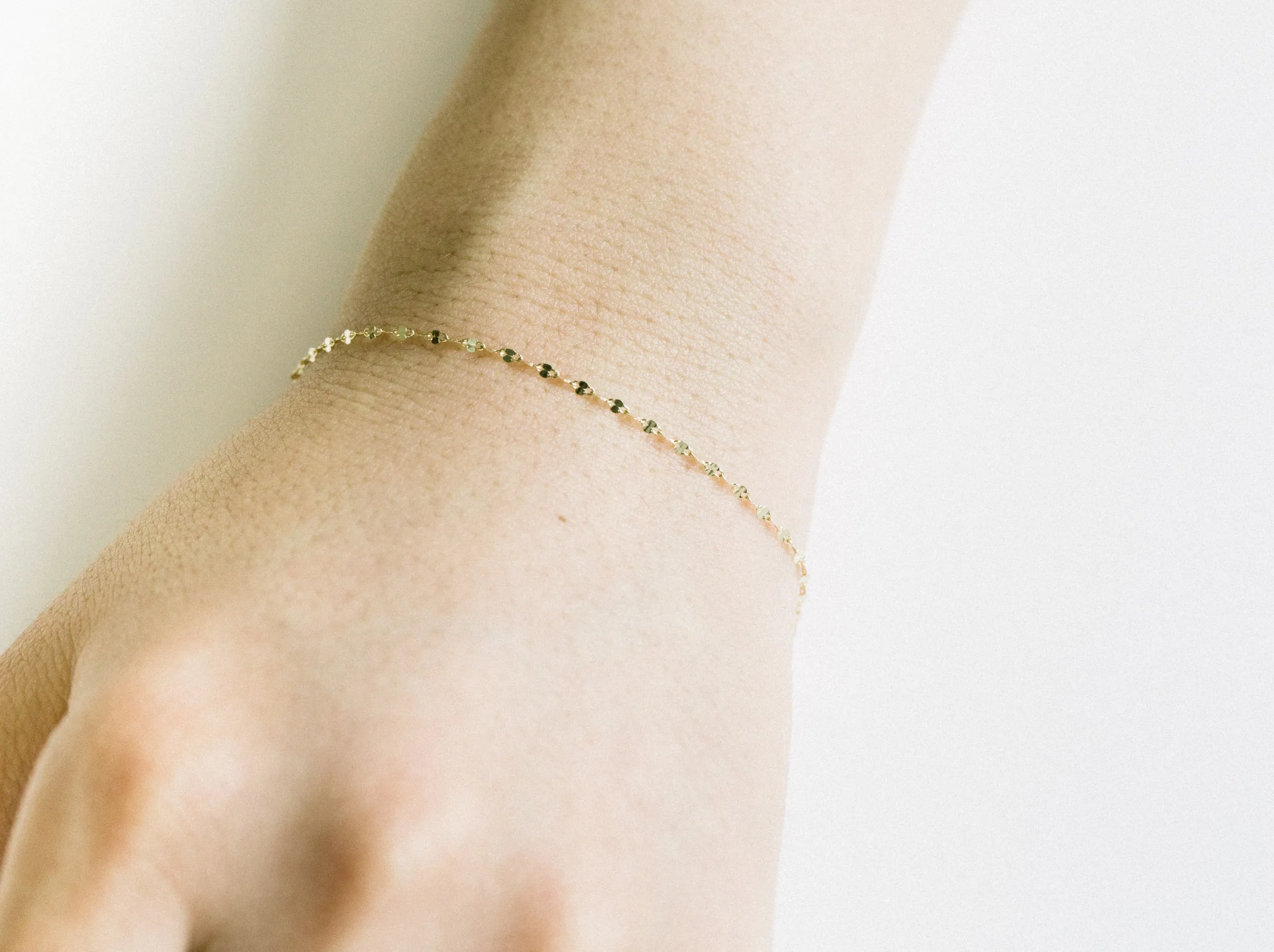 14K Gold Mother's Bridesmaid Gift Cute Personalized Dragonfly Chain Anklet Bracelet