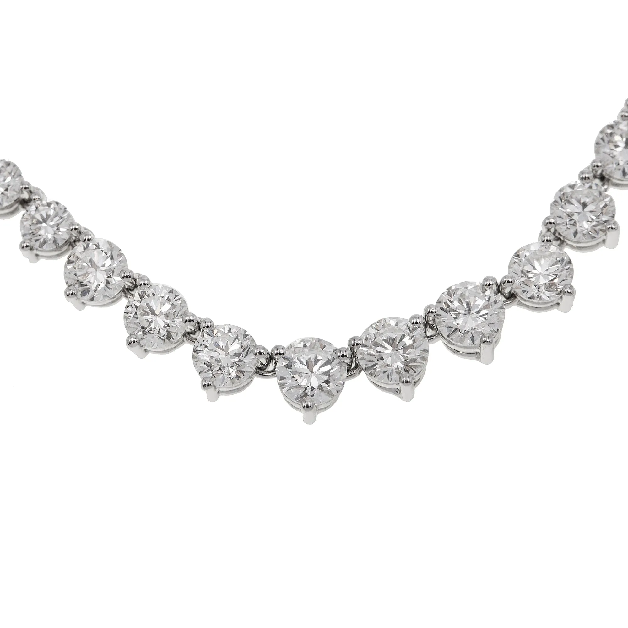 14K White Gold & Diamond Solitaire Necklace (26.9gm)