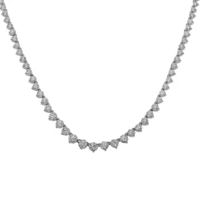 14K White Gold & Diamond Solitaire Necklace (26.9gm)