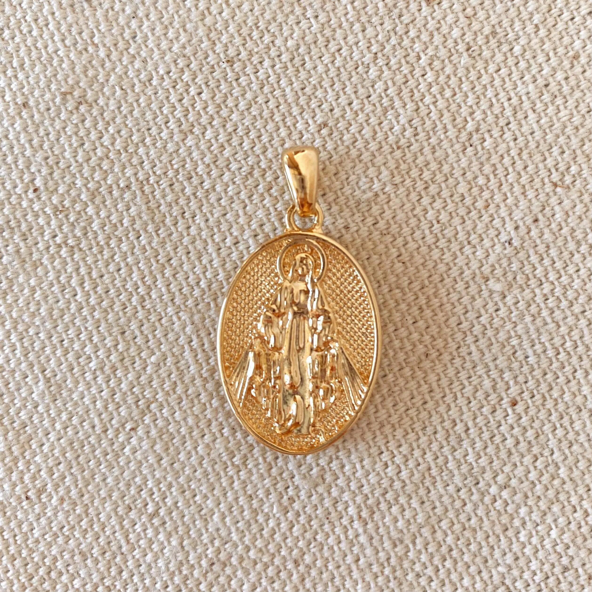 18k Gold Filled Lady Mother of Grace Necklace