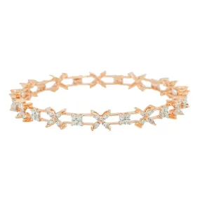 18K Rose Gold Bangle w/ 1.43ct Diamonds (12.5gm)