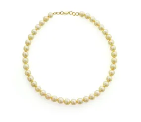 22K Yellow Gold Pearl Necklace