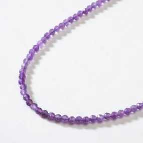 3mm Amethyst Faceted 31 Necklace / Multi Wrap Bracelet