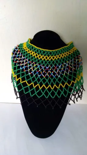 African beaded wedding necklace, necklace, Ceremonial necklace,