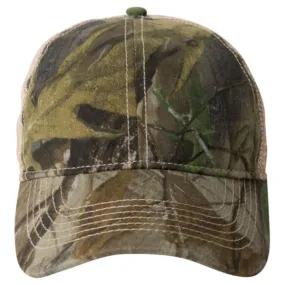 AHEAD Hd Green/Camo Real Tree Mesh Back Cap