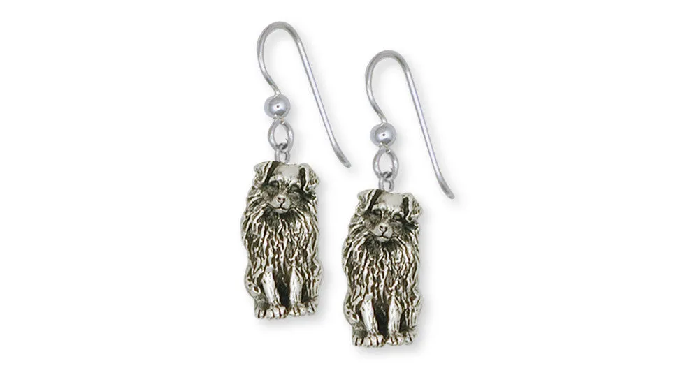 Australian Shepherd Earrings Jewelry Sterling Silver Handmade Dog Earrings AU8-E