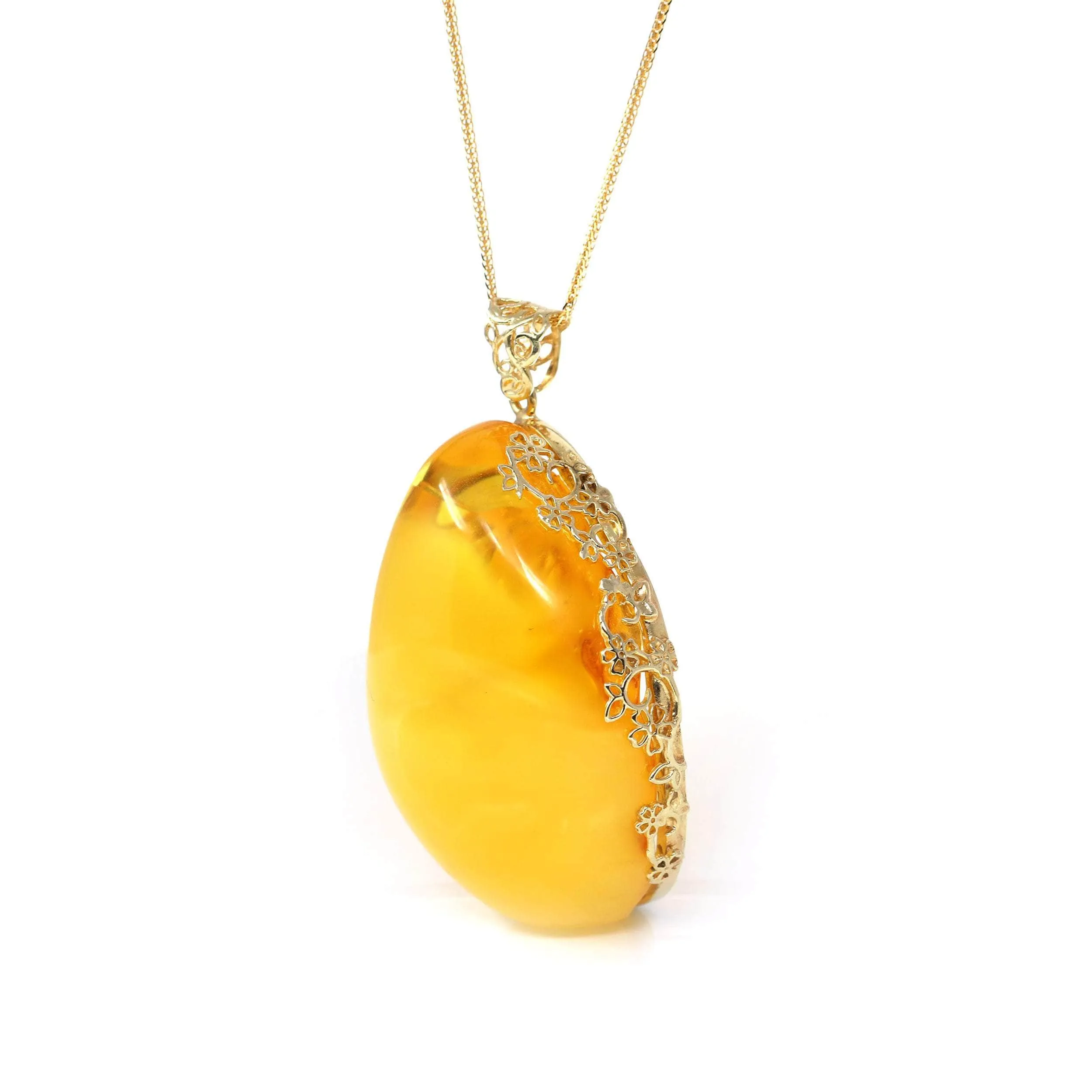 Baikalla? Sterling Silver Exquisite Poland Amber Pendant