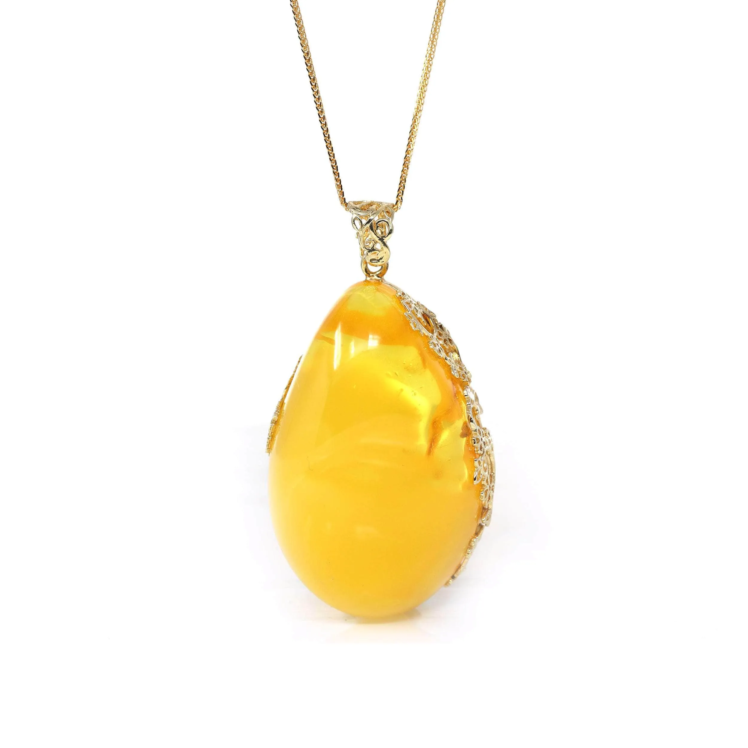 Baikalla? Sterling Silver Exquisite Poland Amber Pendant