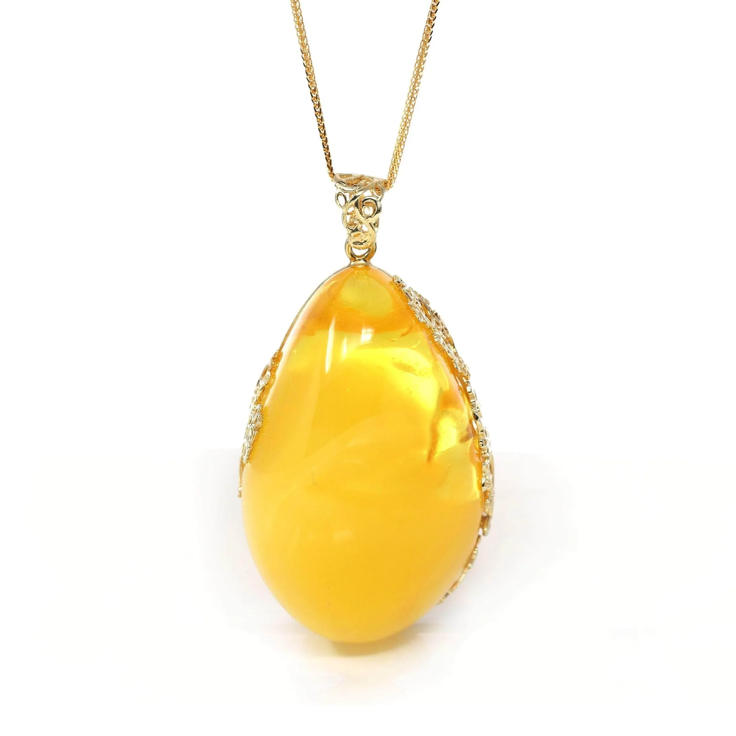 Baikalla? Sterling Silver Exquisite Poland Amber Pendant