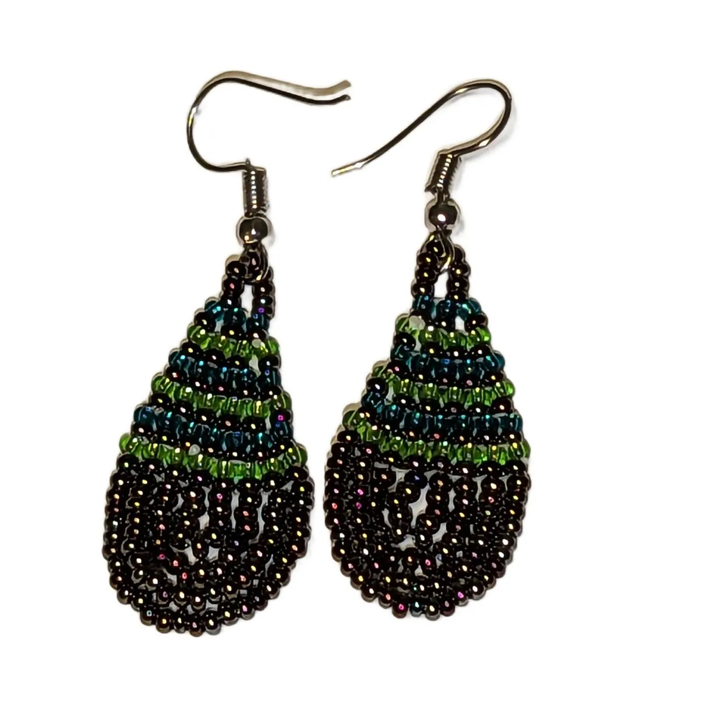 Beaded Tear Drop Earrings Small - Assorted Colors