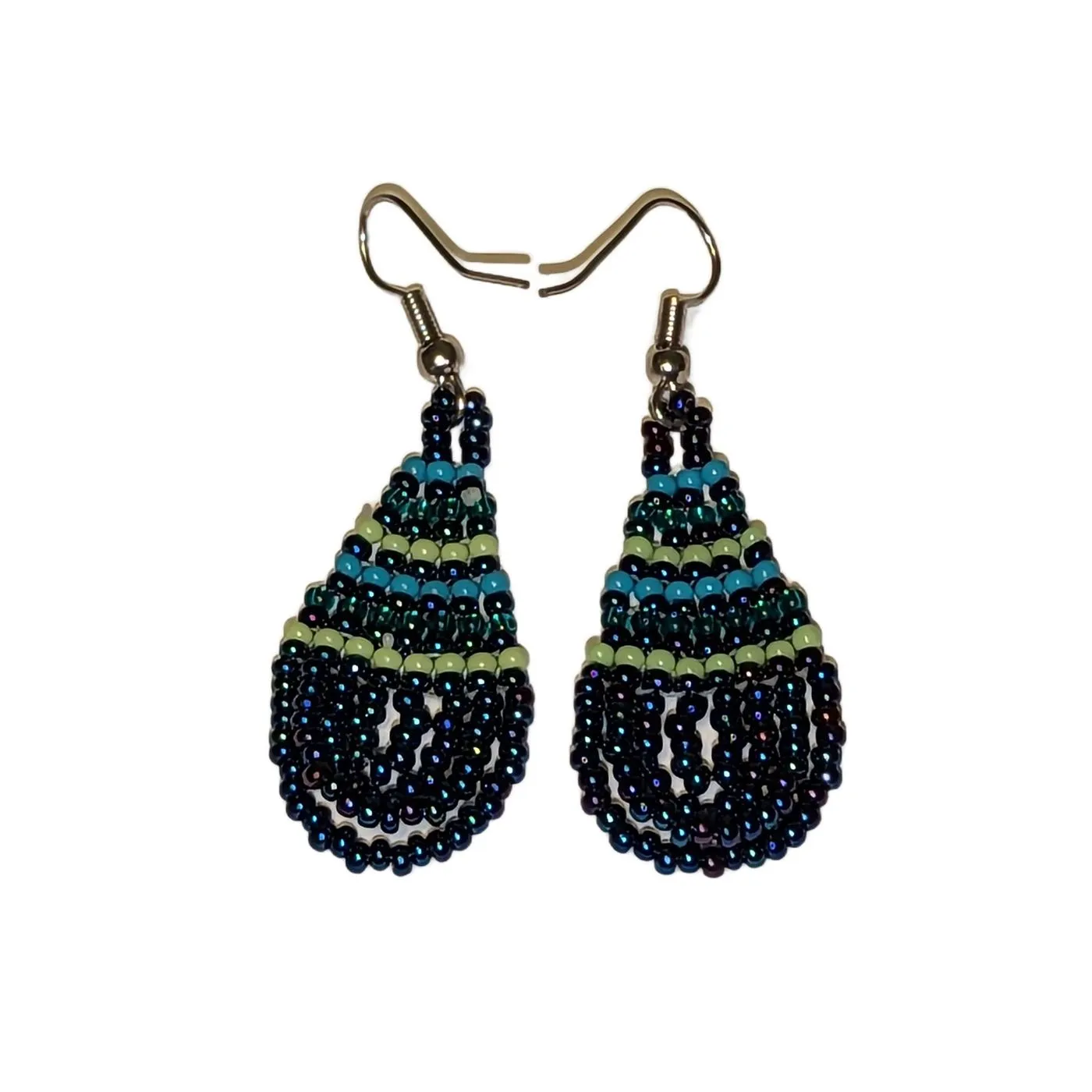 Beaded Tear Drop Earrings Small - Assorted Colors