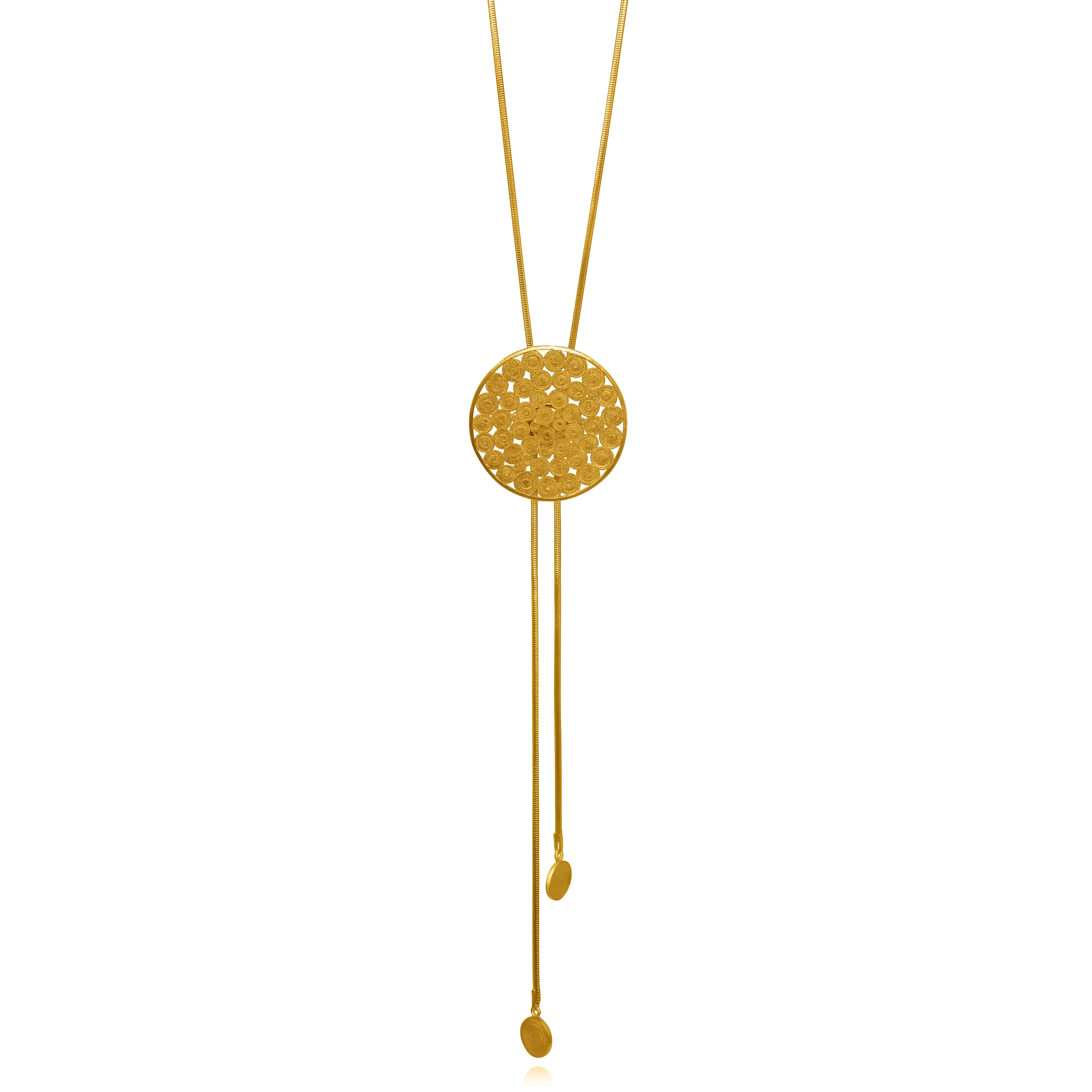 BECKY GOLD LONG NECKLACE FILIGREE