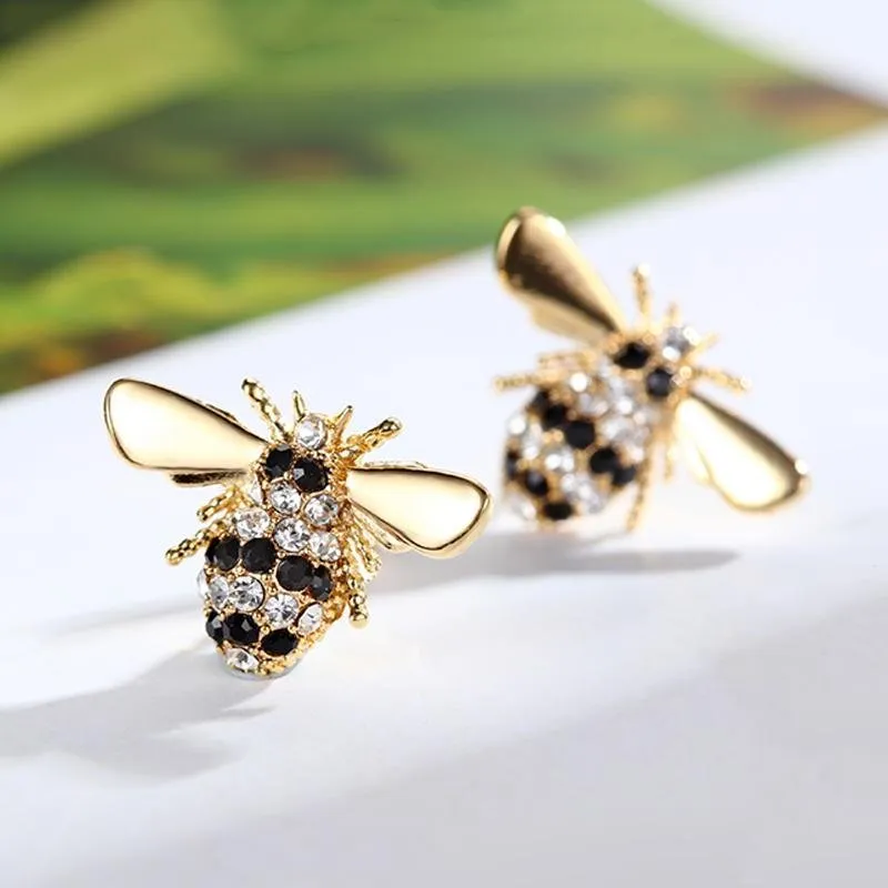 Bee Round Cut Earrings