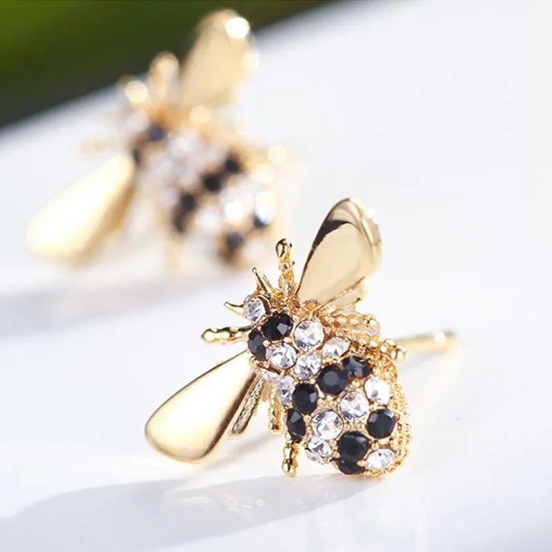 Bee Round Cut Earrings