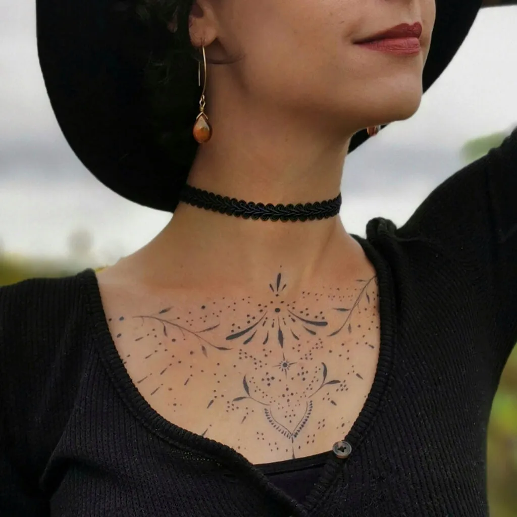 better than basic // boho fancy black ribbon choker