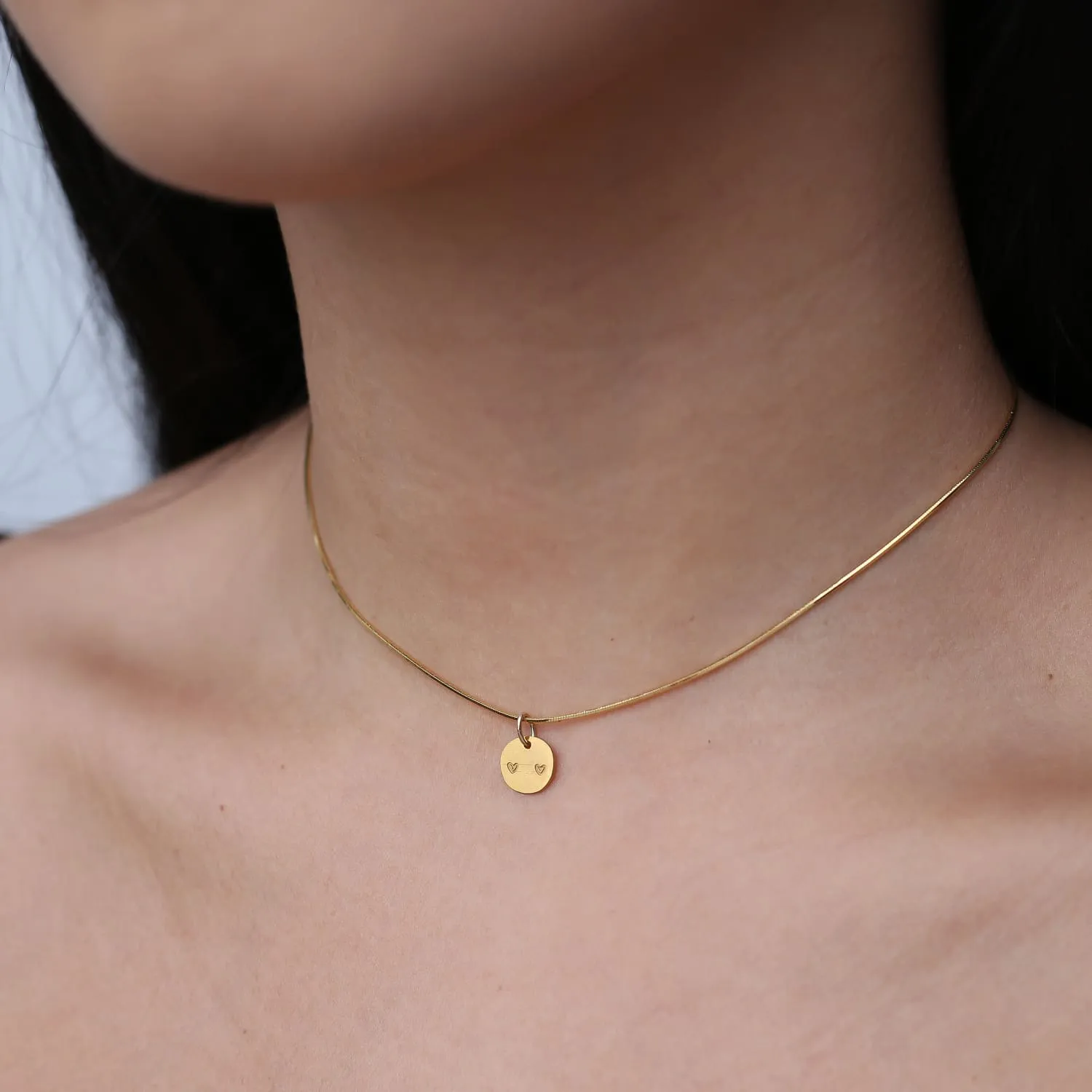 Boobs Gold Medallion Necklace · Gold Fill Snake Chain Choker · New Beginnings Gift for Her · Breast Cancer Awareness · ALL PROCEEDS DONATED*