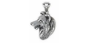 Border Collie Pendant Jewelry Sterling Silver Handmade Dog Pendant BDC7-P