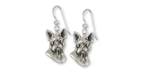 Boston Terrier Earrings Jewelry Sterling Silver Handmade Dog Earrings BT16-E