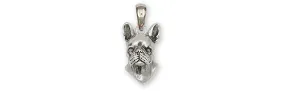 Boston Terrier Jewelry Sterling Silver Handmade Boston Terrier Pendant  BT52X-P