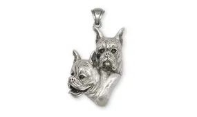 Boxer Pendant Jewelry Sterling Silver Handmade Dog Pendant BX7-P