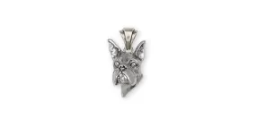 Boxer Pendant Jewelry Sterling Silver Handmade Dog Pendant DG8H-P