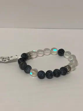 Bracelet - Black Agate - Glow In The Dark