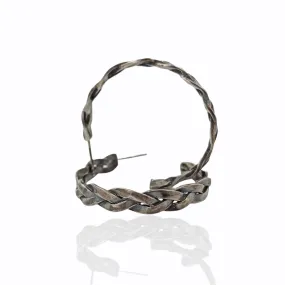 Braided hoops Sterling Silver