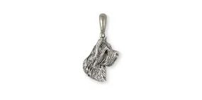 Briard Pendant Jewelry Sterling Silver Handmade Dog Pendant BRD2H-P