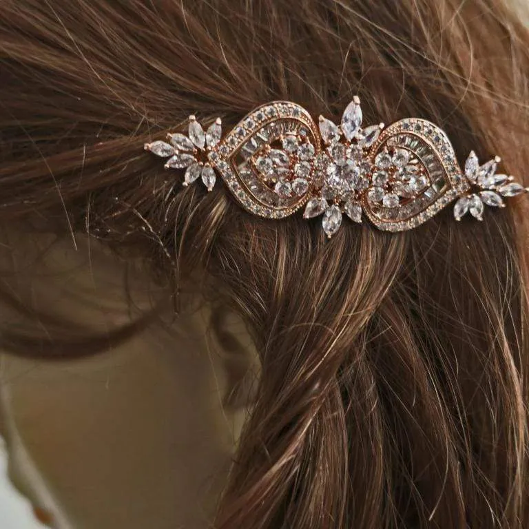 Bridal Hair Comb Gold