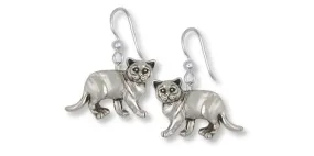 British Shorthair Earrings Jewelry Sterling Silver Handmade Cat Earrings BRS1-E