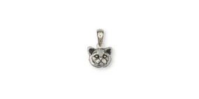 British Shorthair Pendant Jewelry Sterling Silver Handmade Cat Pendant BRS7-P