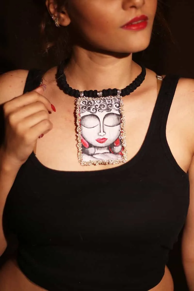 Buddha Hand Painted Neckpiece