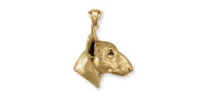 Bull Terrier Jewelry 14k Gold Handmade Bull Terrier Pendant  BU62X-PG