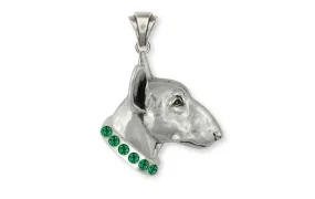 Bull Terrier Pendant Handmade Sterling Silver Dog Jewelry BU6-SP