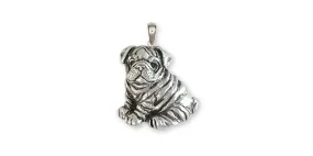 Bulldog Pendant Jewelry Sterling Silver Handmade Dog Pendant BD23-P