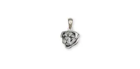 Bulldog Pendant Jewelry Sterling Silver Handmade Dog Pendant BD27H-P