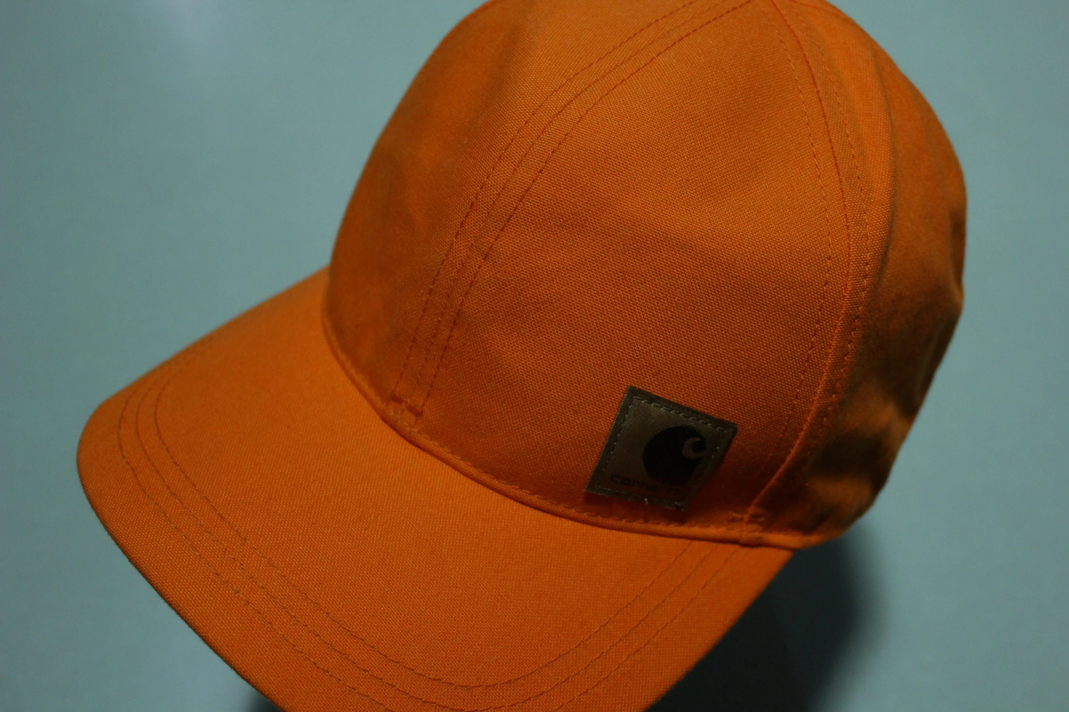 Carhartt Mens Ashland Hat Orange Bill Adjustable Velcro Back Trucker Hat 102293 820