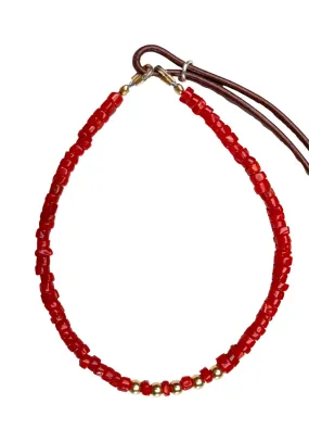 Catherine Michiels Aida Red Coral Heishi Bead Bracelet