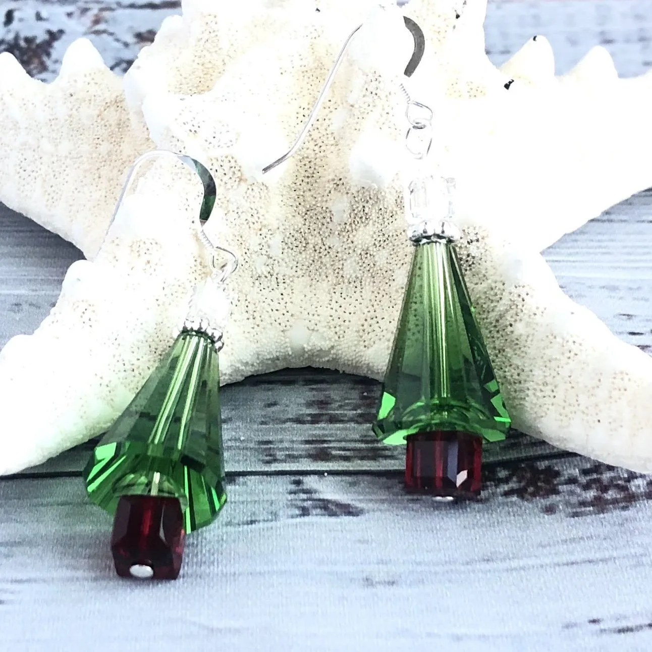 Christmas Tree Swarovski Earrings