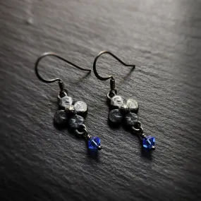 clover earrings : swarovski & sterling silver