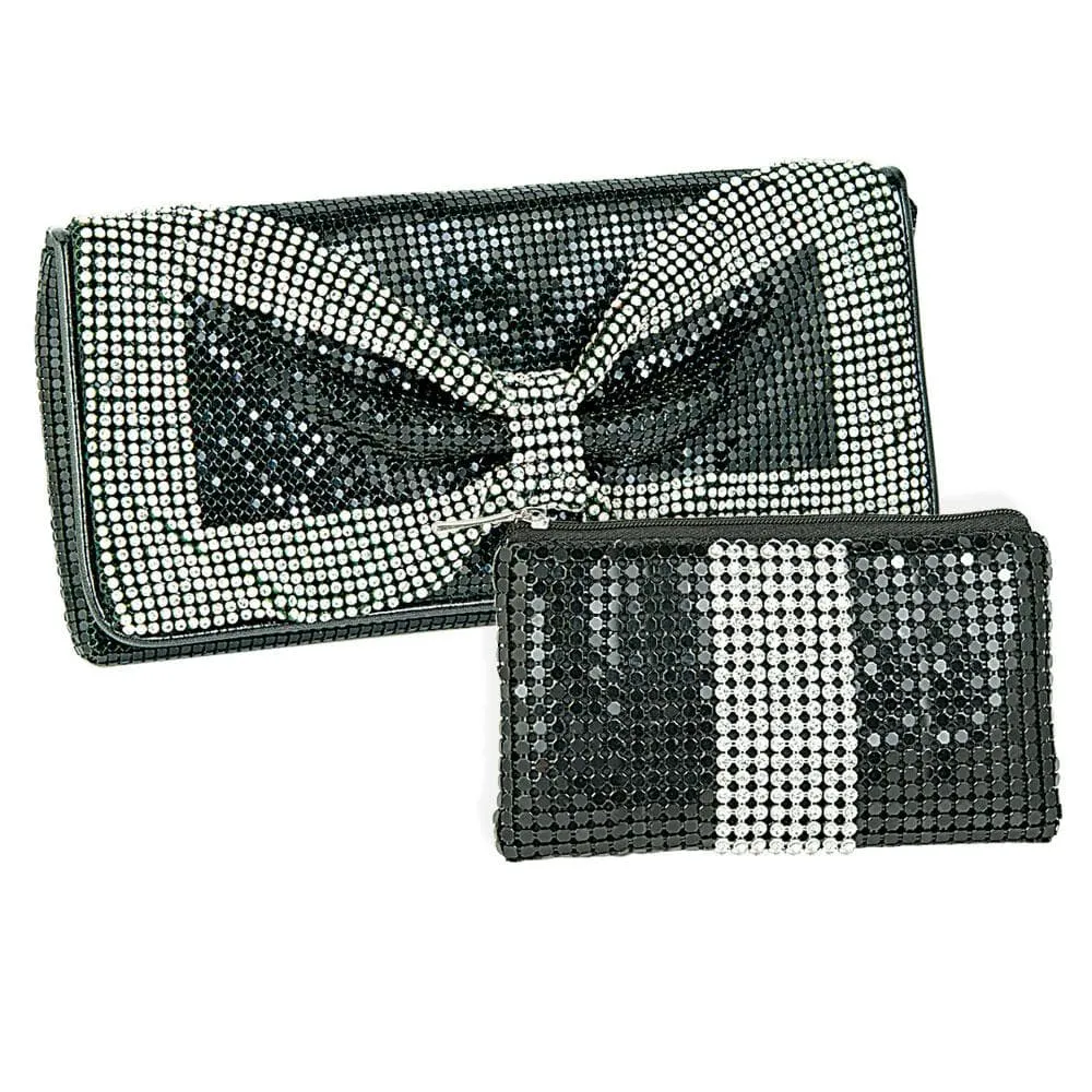 Crystal Bow Wallet & Bag Set