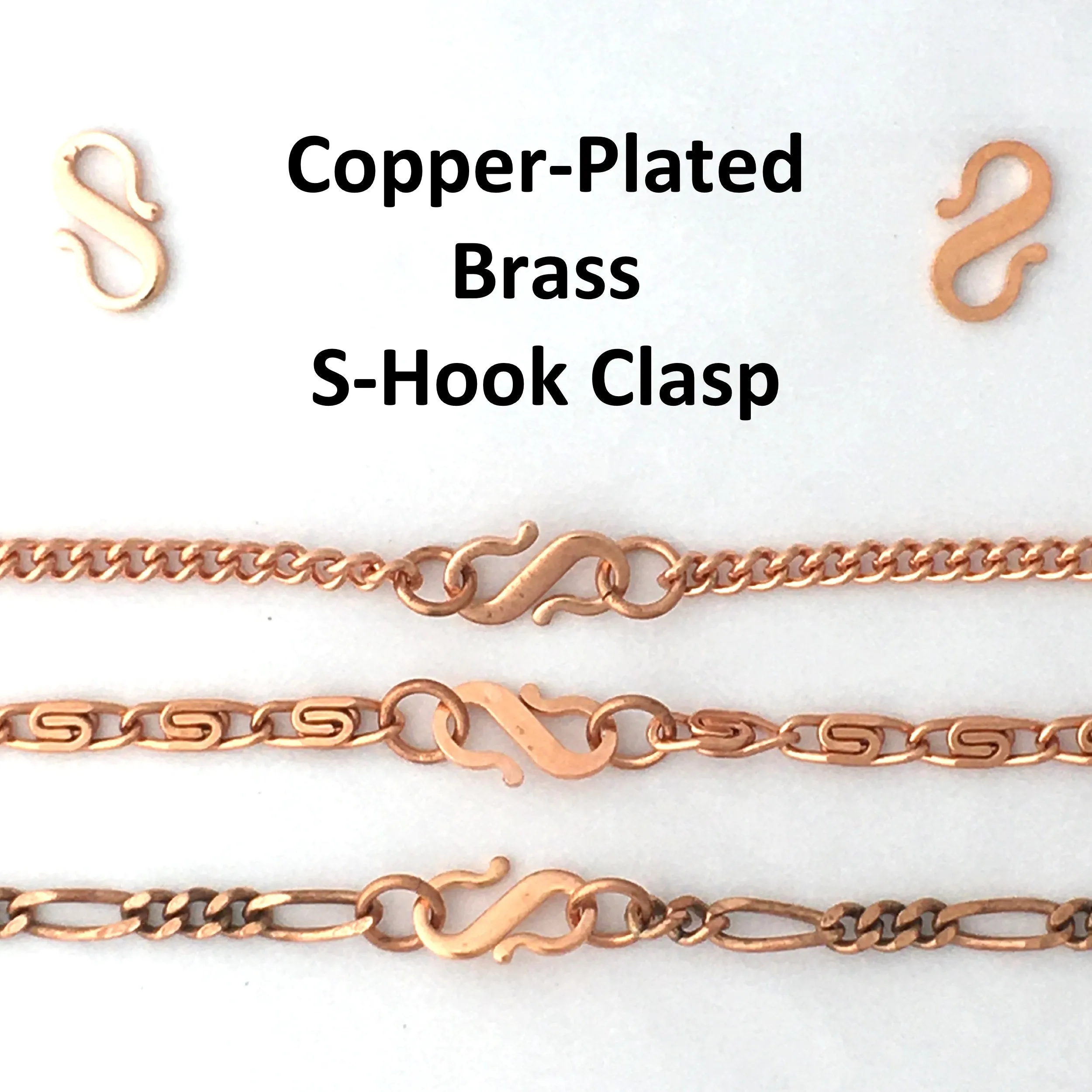 Custom Bracelet Chain Solid Copper Fine Figaro Chain Bracelet BC41M Custom Size Copper Bracelet Chain