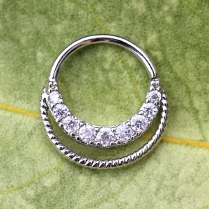 Double Jeweled Seamless Ring