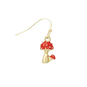 Earrings - Mushrooms Red