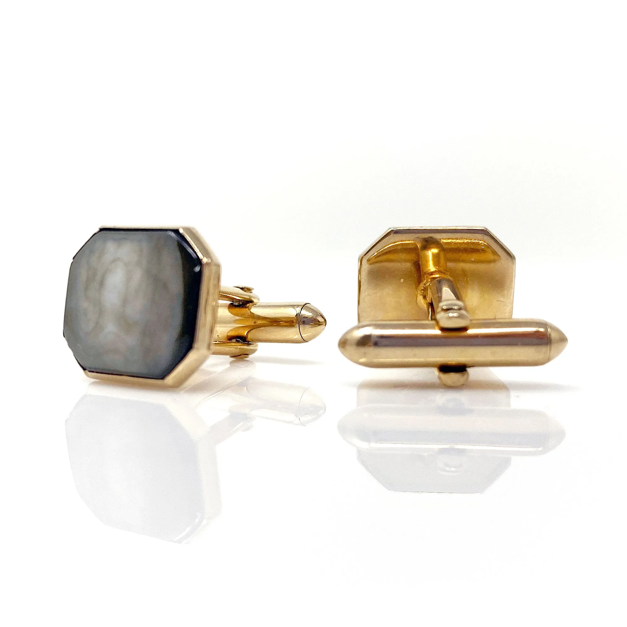 EMERSON vintage Swank shell cuff links