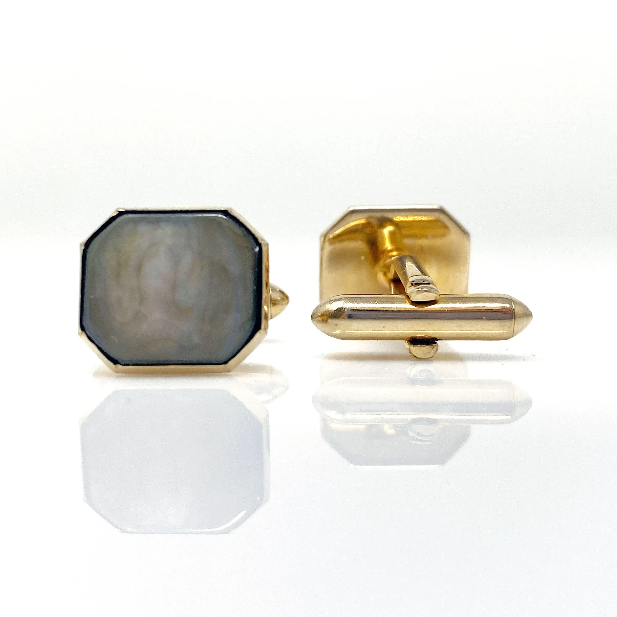 EMERSON vintage Swank shell cuff links