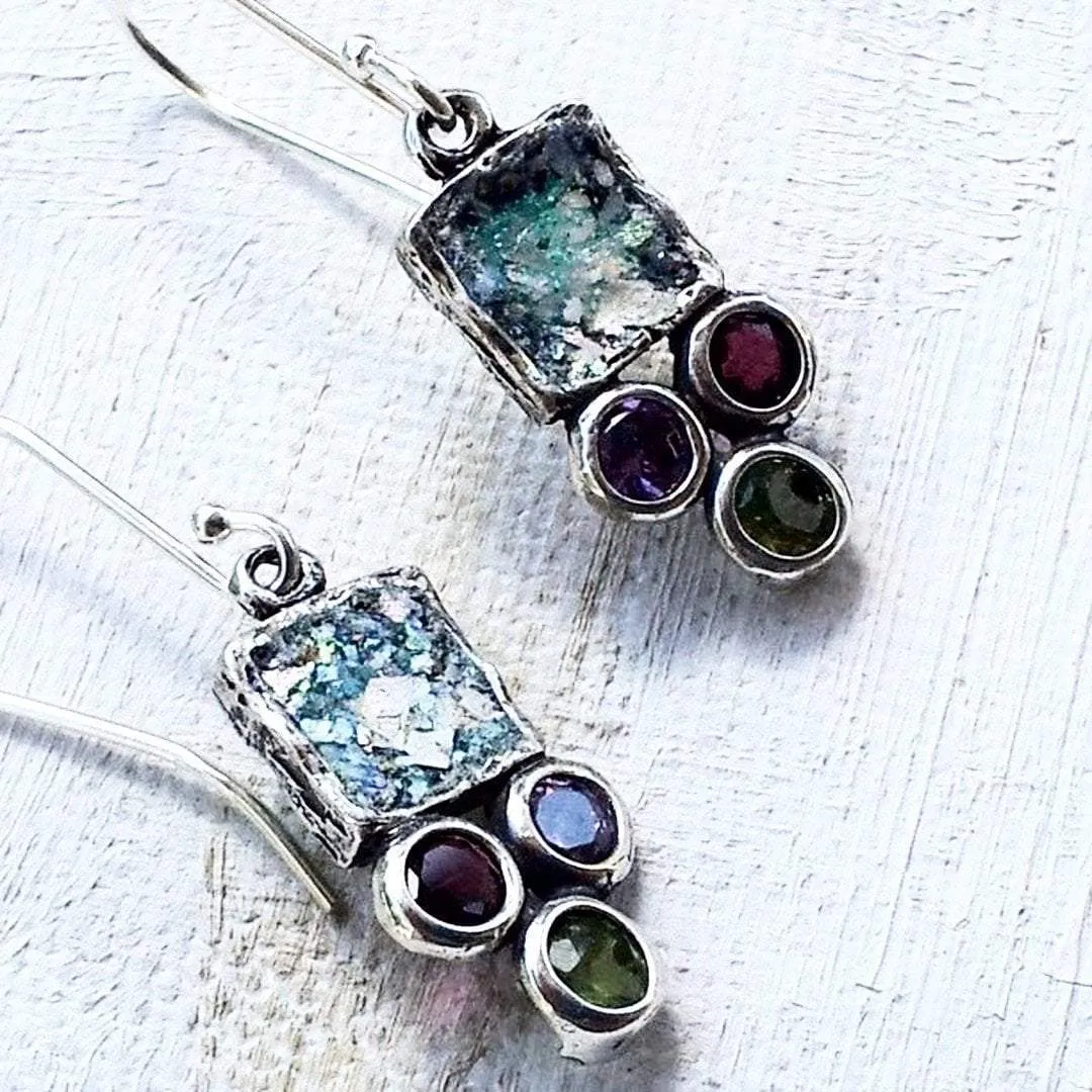 Eternal Glamour: Elevate Your Style with Roman Glass Earrings Bluenoemi Roman Glass Earrings