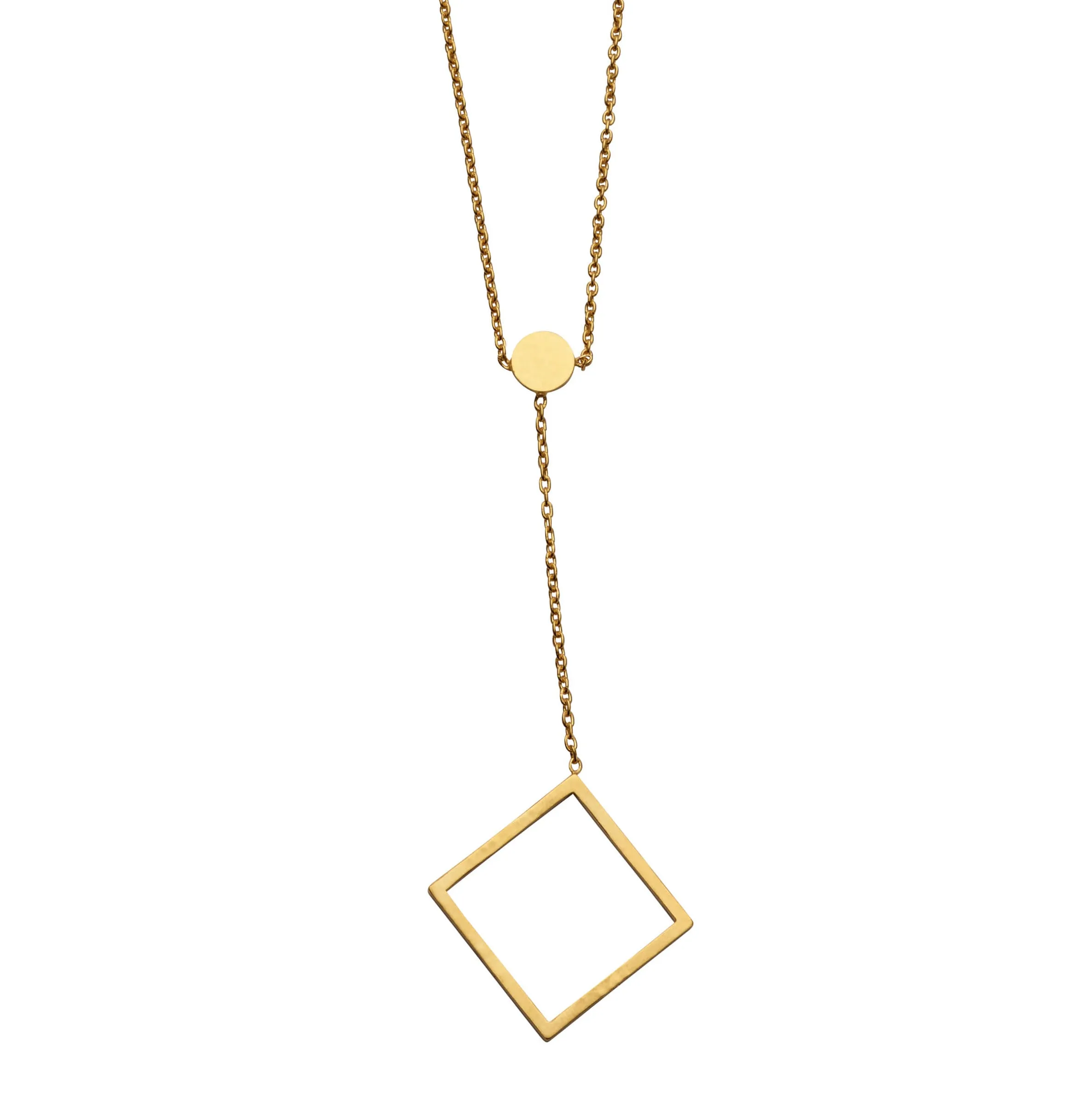 F 166 - Rectangle Drop Necklace