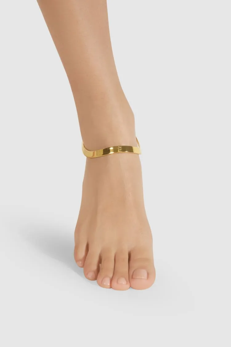 Gold ankle bracelet