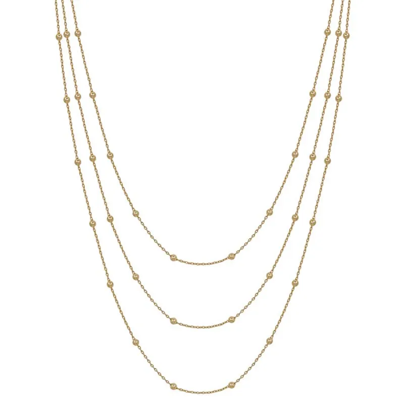 Gold Simple Layered Necklace